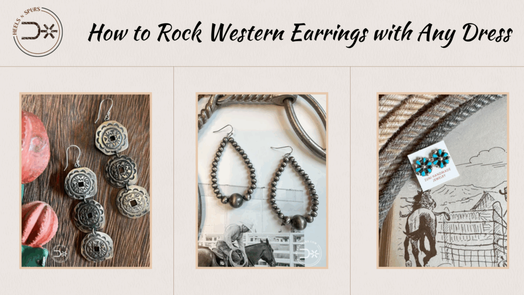 featured image of how to style western earrings with a dress